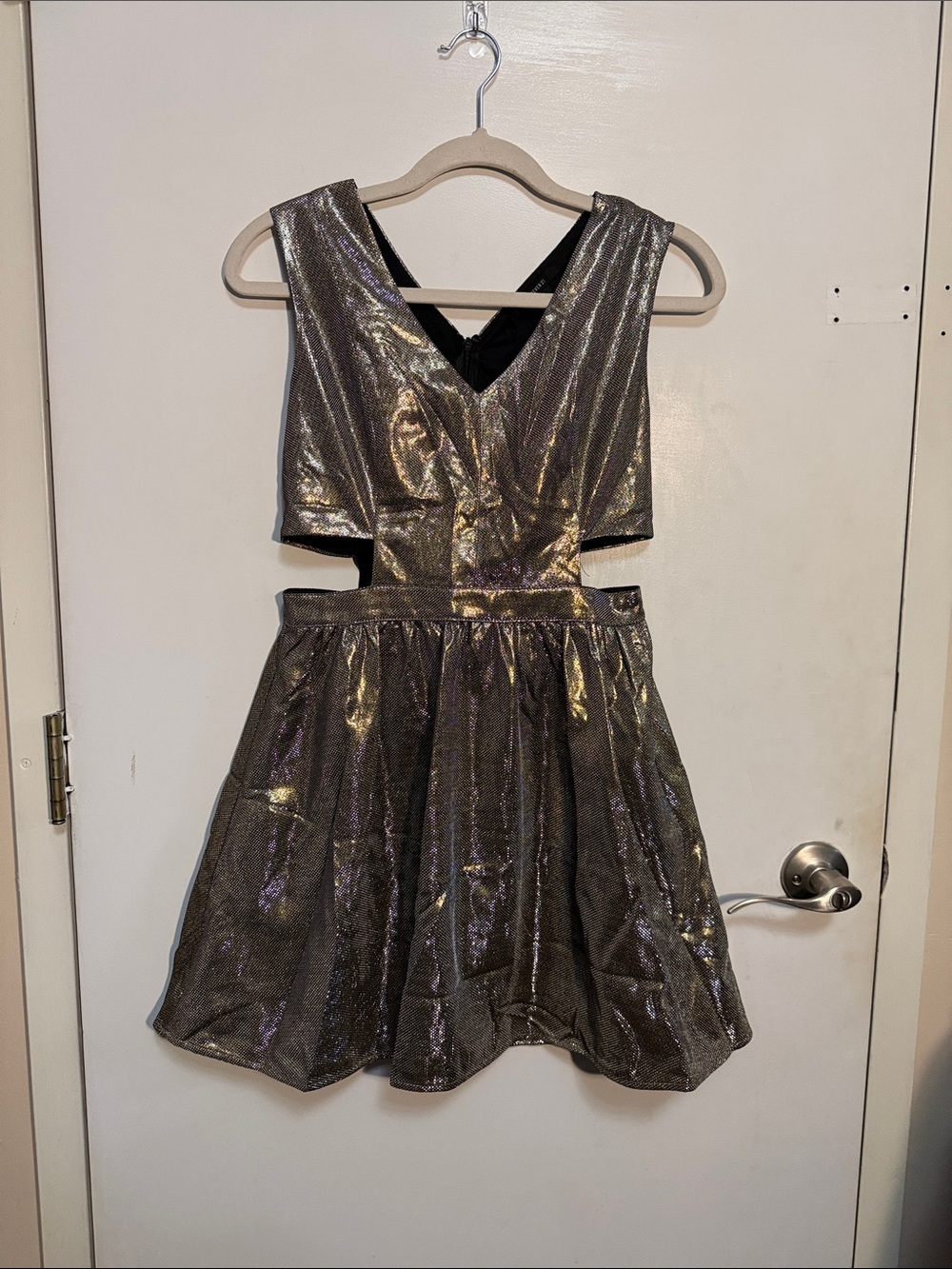 Forever 21 Metallic Black Cutout Women’s Party Dress - Size M